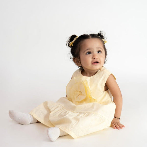 Baby Rose Frock- Yellow