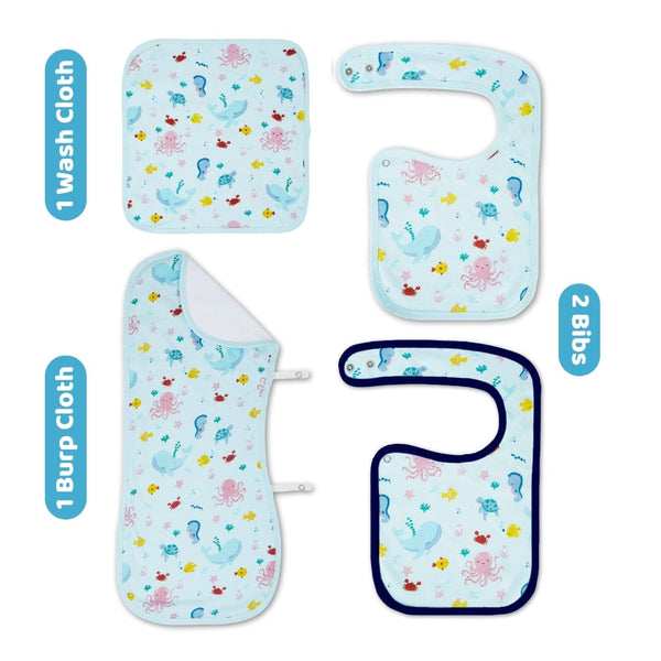 Vitamin Sea 100% Cotton Baby Essentials pack 0-4 Months