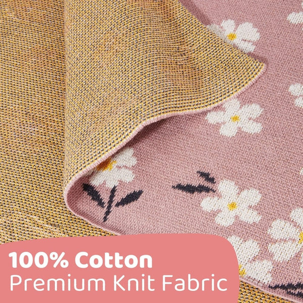 Petel Pink 100% Cotton Knitted All Season AC Blanket 0- 2 years
