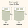 Comfy Flip Solid Reversible Comforter, Sky & Denim