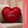 Knitted Jacquard Red Decorative Cushion Cover