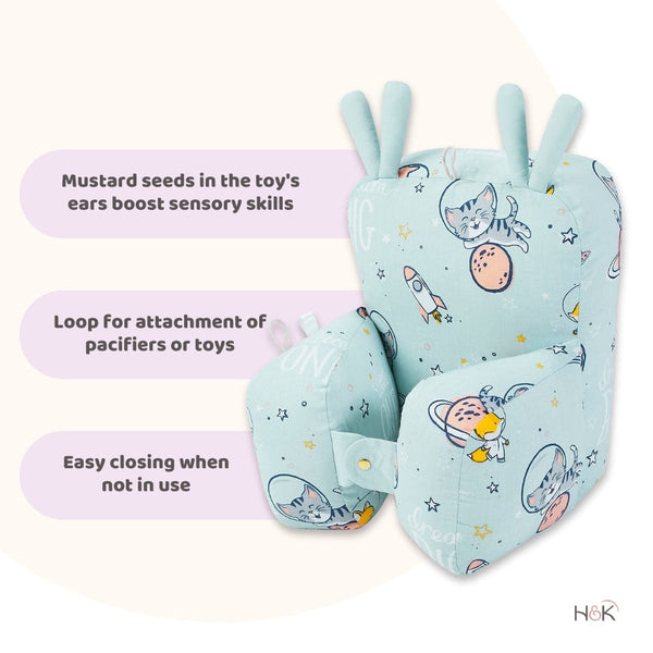 Spacewalk 100%Cotton Pram Pillow cum Baby Seat 6-9 months
