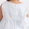 100% Cotton Bowlet Frock With Blommer- Blue and White