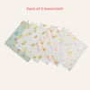 Tropical Twist 100% Cotton Pack of 5 Wash Cloth 0 - 12 Months