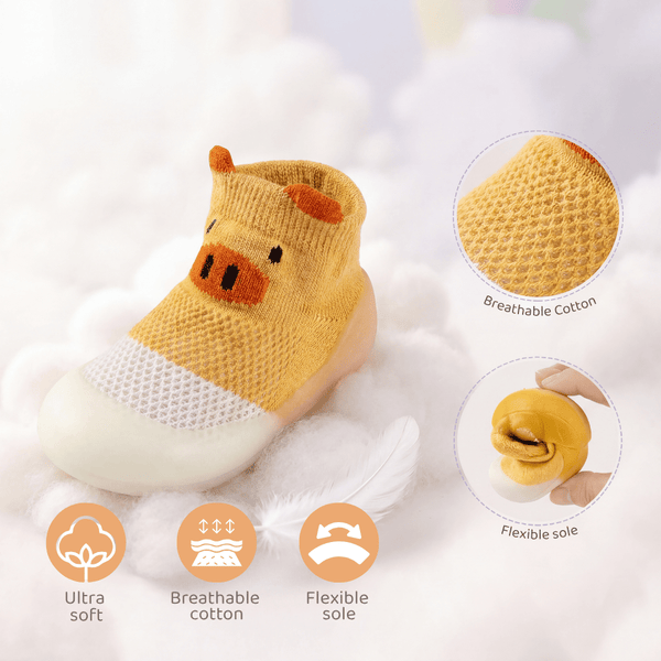 Honey Bear Baby Booties | 9-12 Months