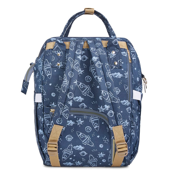Spacewalk, Art on Canvas - Chic Diaper Bag Backpack for New Parents (Capacity - 20L)