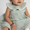 100% Cotton Mint Meadow Frock-Mint Green