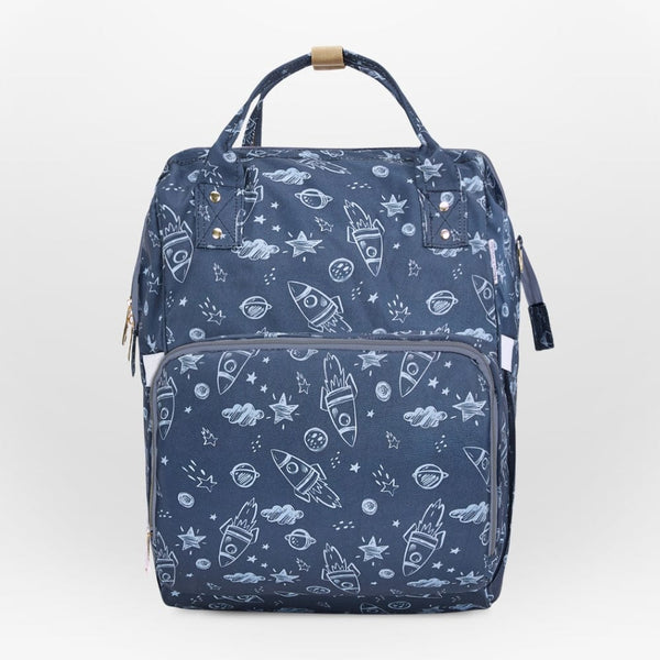 Spacewalk, Art on Canvas - Chic Diaper Bag Backpack for New Parents (Capacity - 20L)