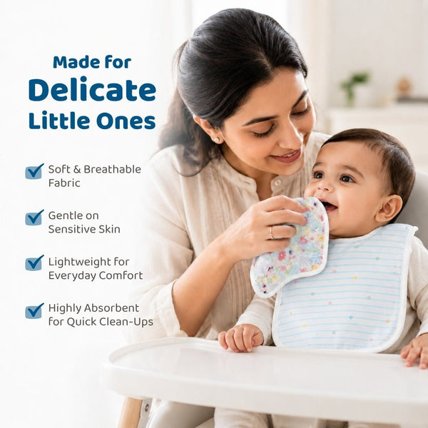 Tropical twist 100% Cotton pack of 6 feeding essential 0 - 3 Months