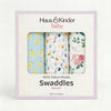 Little Sunshine Collection 100% Cotton Muslin Swaddle Pack Of 3
