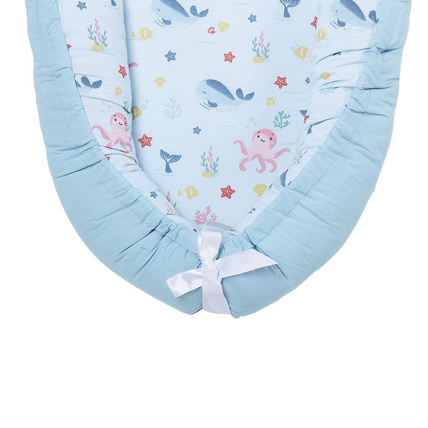 Vitamin Sea Baby Sleeping Nest, Portable Adjustable Newborn Crib Bassinet, 0-24 Months