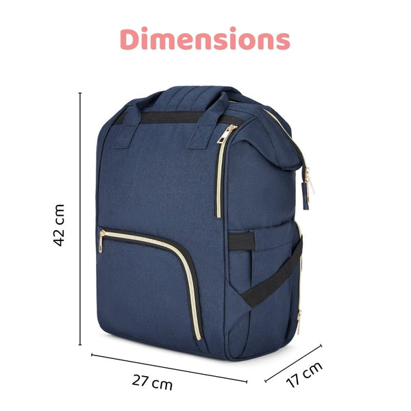 Navy Chic Diaper Bag Backpack (Capacity - 20L)