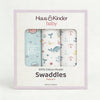 Oasis Collection 100% Cotton Muslin Swaddle Pack Of 3 | 0 to 3 Months
