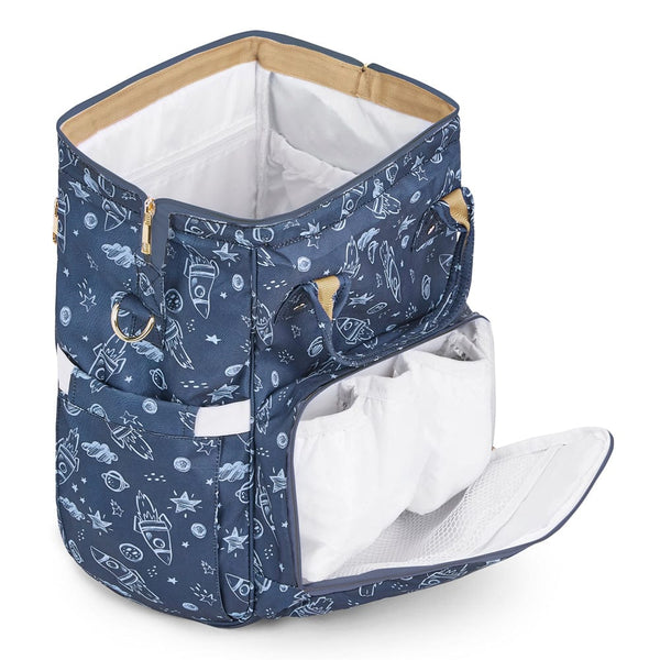 Spacewalk, Art on Canvas - Chic Diaper Bag Backpack for New Parents (Capacity - 20L)