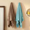 100% Cotton Harmony Combed Bath Towel- Pack Of 2(Coastal Blue, Taupe)