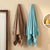 100% Cotton Harmony Combed Bath Towel- Pack Of 2(Coastal Blue, Taupe)