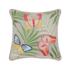 Embroidered Decorative Cushion Cover, Floral Butterfly
