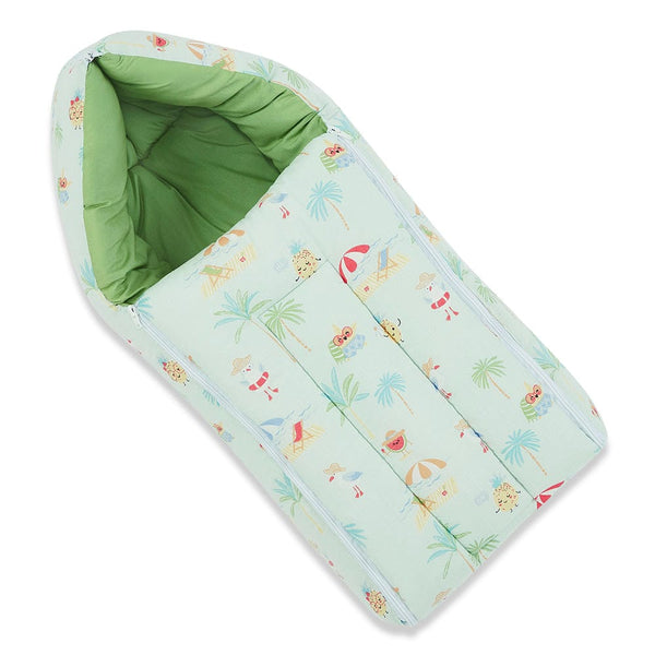 Sunny Citrus Splash 100% Cotton Carrier Nest cum sleeping bag 0 - 3 Months Lightweight