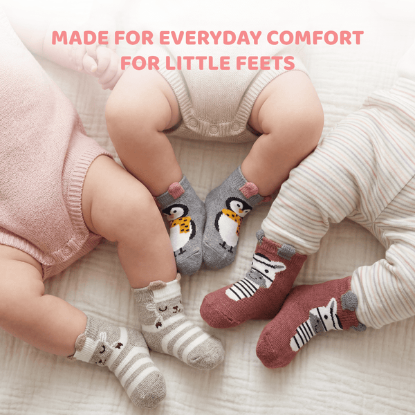 Mini Paw Baby Socks Pack of 3 | 0-6 Months & 6-12 Months