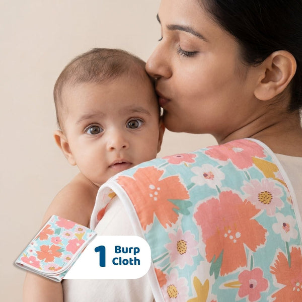 Tropical twist 100% Cotton pack of 6 feeding essential 0 - 3 Months