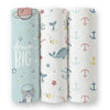 Oasis Collection 100% Cotton Muslin Swaddle Pack Of 3 | 0 to 3 Months