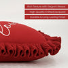 Knitted Jacquard Red Decorative Cushion Cover