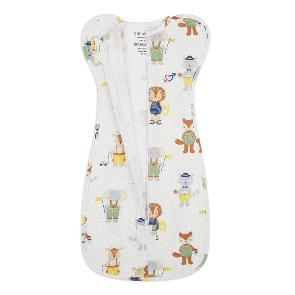 Jungle Party 100% Cotton Dreamsack Snug Swaddle 0-3 months