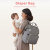 Grey Chic Diaper Bag Backpack (Capacity - 20L)