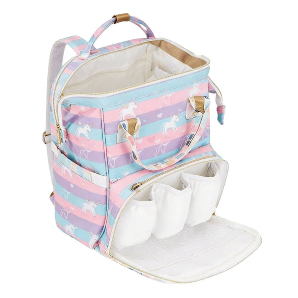 Unicorn, Art on Canvas - Chic Diaper Bag Backpack for New Moms