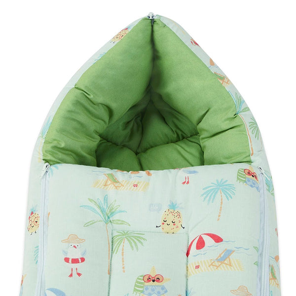 Sunny Citrus Splash 100% Cotton Carrier Nest cum sleeping bag 0 - 3 Months Lightweight