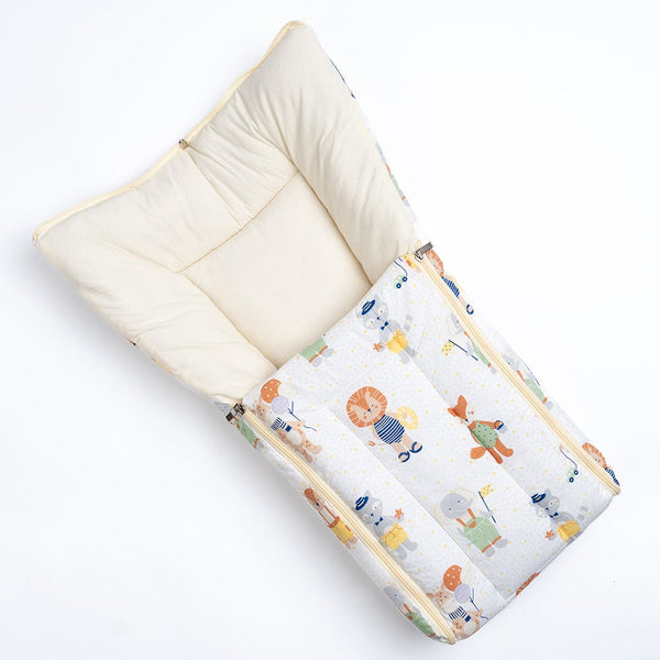 Jungle Party 100%Cotton Carrier Nest cum sleeping bag 0 - 3 Months Lightweight