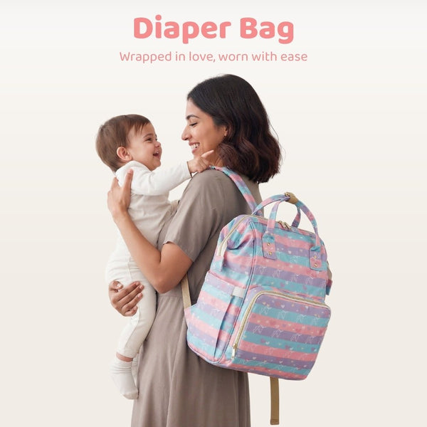 Unicorn, Art on Canvas - Chic Diaper Bag Backpack for New Moms