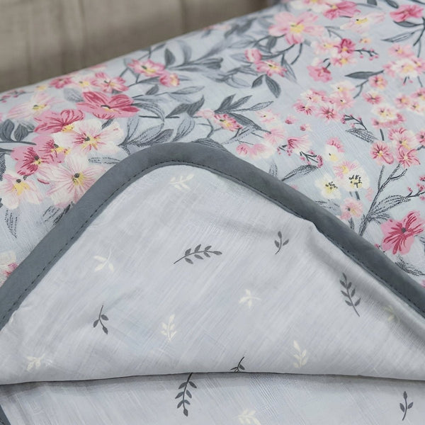 Moments 100% Cotton Reversible Double Dohar Set Of 1, Grey