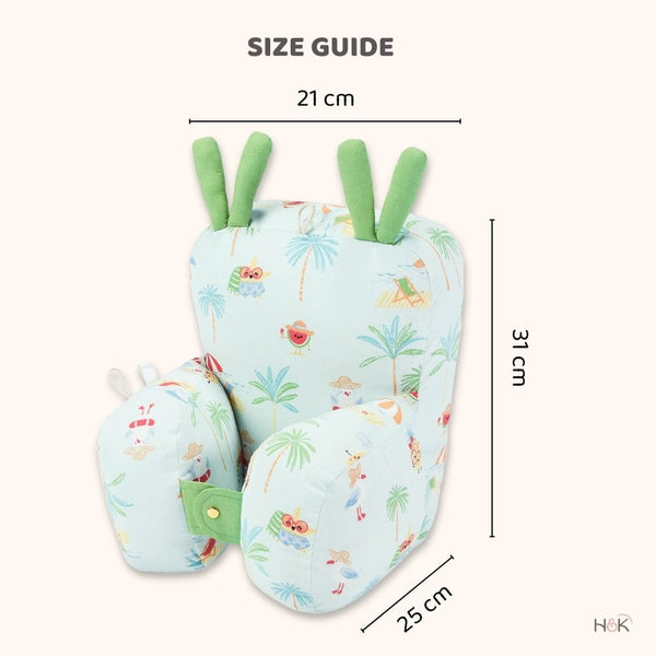 Sunny Citrus Splash 100%Cotton Pram Pillow cum Baby Seat 6-9 months