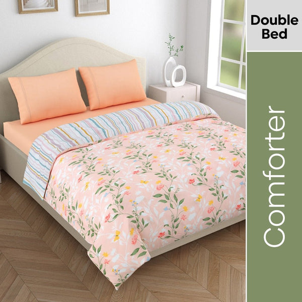 Microfibre Reversible Comforter, Blush Vineyard