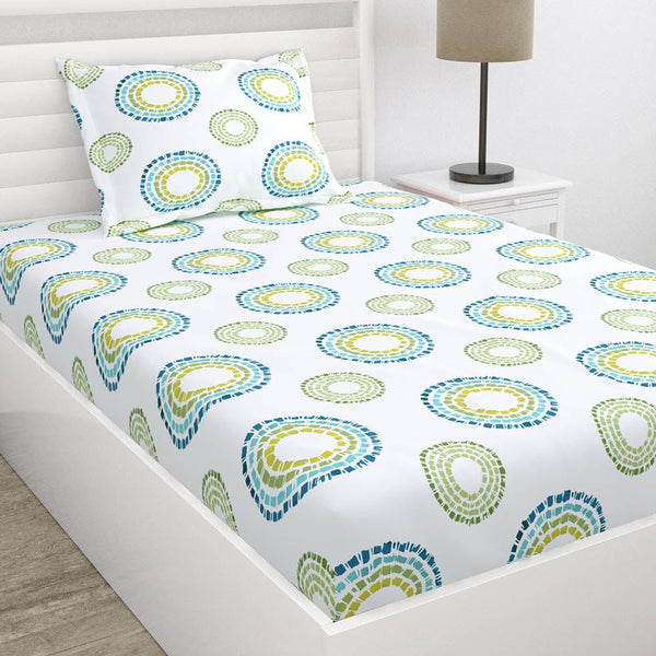 Radiant Circles 100% Cotton King Bedsheet, 144 TC