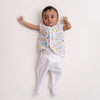 100% Cotton Muslin Vest Pack of 2 - Woodland Animal & Elephant
