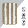 Plush Microfiber Stripe Bathmat, Beige