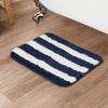 Plush Microfiber Stripe Bathmat, Beige