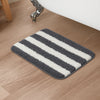 Plush Microfiber Stripe Bathmat, Beige