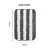 Plush Microfiber Stripe Bathmat, Grey