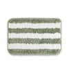 Plush Microfiber Stripe Bathmat, Sage Green
