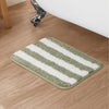 Plush Microfiber Stripe Bathmat, Beige