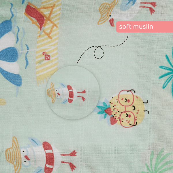 Tropical Twist 100% Cotton Pack of 3 Nappies