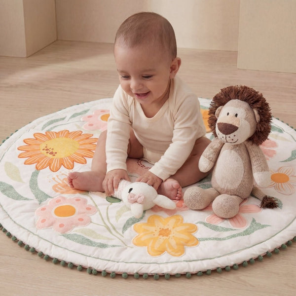 Buttercup Bloom 100% Cotton poplin Baby Activity Mat 0- 2 years