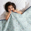 Spacewalk 100% Cotton Muslin Reversible Blanket for New Born Baby| 0-2 Years