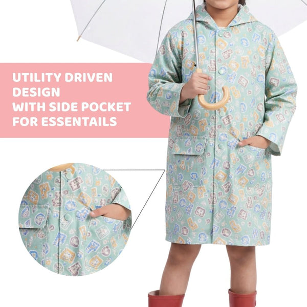 Safari Stamps Raintcoat With a Hood (6-10Yr)