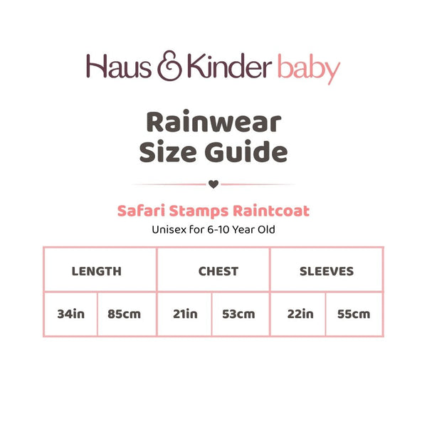 Safari Stamps Raintcoat With a Hood (6-10Yr)