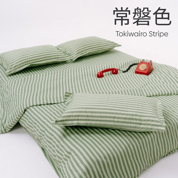 Tokiwairo Stripe 100% Cotton Double Bedsheet, 186TC