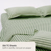 Tokiwairo Stripe 100% Cotton Double Bedsheet, 186TC